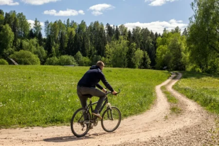 Drusku cycling route in Veclaicene
